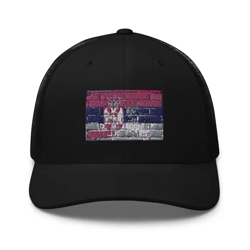 Patriotic Serbian Flag Trucker Cap